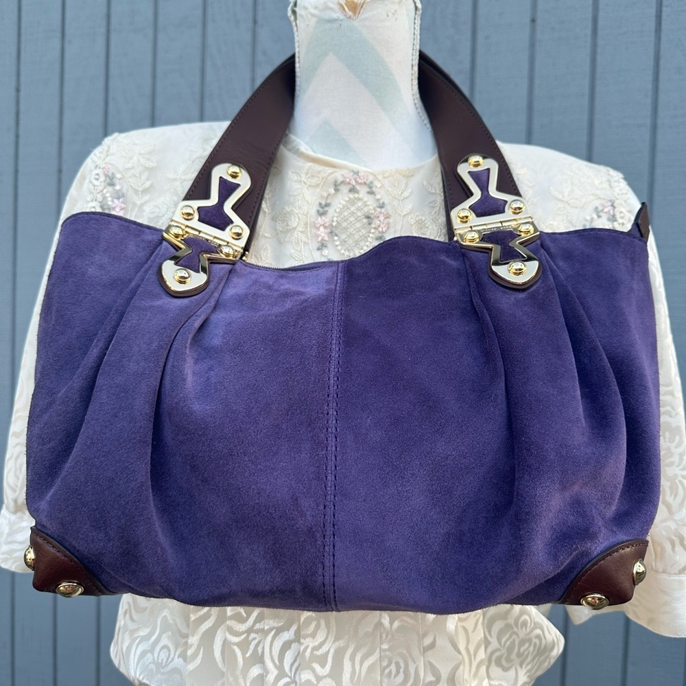 Luxurious Purple Suede Michael Kors Handbag